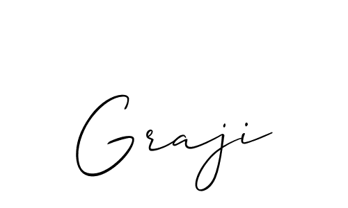 Make a beautiful signature design for name Graji. With this signature (Allison_Script) style, you can create a handwritten signature for free. Graji signature style 2 images and pictures png