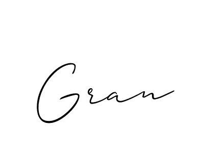 The best way (Allison_Script) to make a short signature is to pick only two or three words in your name. The name Gran include a total of six letters. For converting this name. Gran signature style 2 images and pictures png