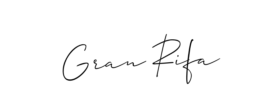 Create a beautiful signature design for name Gran Rifa. With this signature (Allison_Script) fonts, you can make a handwritten signature for free. Gran Rifa signature style 2 images and pictures png
