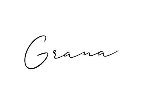 Create a beautiful signature design for name Grana. With this signature (Allison_Script) fonts, you can make a handwritten signature for free. Grana signature style 2 images and pictures png