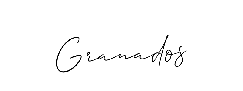 You should practise on your own different ways (Allison_Script) to write your name (Granados) in signature. don't let someone else do it for you. Granados signature style 2 images and pictures png