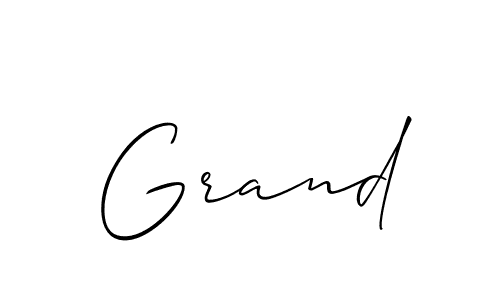 if you are searching for the best signature style for your name Grand. so please give up your signature search. here we have designed multiple signature styles  using Allison_Script. Grand signature style 2 images and pictures png