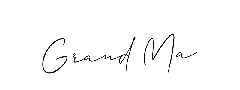 Use a signature maker to create a handwritten signature online. With this signature software, you can design (Allison_Script) your own signature for name Grand Ma. Grand Ma signature style 2 images and pictures png