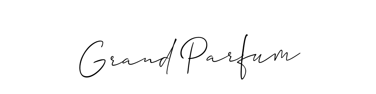 Use a signature maker to create a handwritten signature online. With this signature software, you can design (Allison_Script) your own signature for name Grand Parfum. Grand Parfum signature style 2 images and pictures png