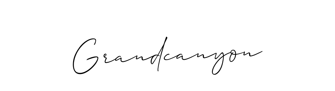 Make a beautiful signature design for name Grandcanyon. With this signature (Allison_Script) style, you can create a handwritten signature for free. Grandcanyon signature style 2 images and pictures png