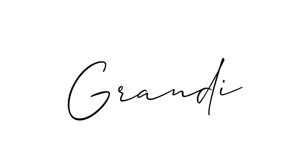 The best way (Allison_Script) to make a short signature is to pick only two or three words in your name. The name Grandi include a total of six letters. For converting this name. Grandi signature style 2 images and pictures png