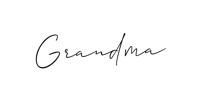The best way (Allison_Script) to make a short signature is to pick only two or three words in your name. The name Grandma include a total of six letters. For converting this name. Grandma signature style 2 images and pictures png
