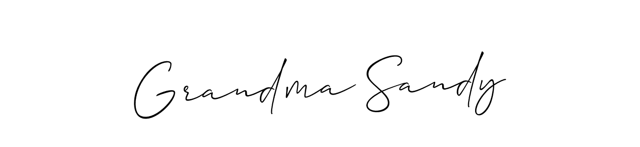 if you are searching for the best signature style for your name Grandma Sandy. so please give up your signature search. here we have designed multiple signature styles  using Allison_Script. Grandma Sandy signature style 2 images and pictures png