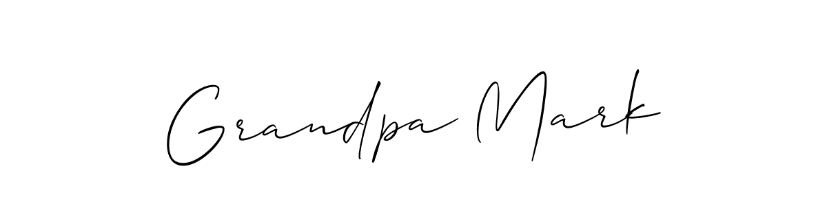 Create a beautiful signature design for name Grandpa Mark. With this signature (Allison_Script) fonts, you can make a handwritten signature for free. Grandpa Mark signature style 2 images and pictures png