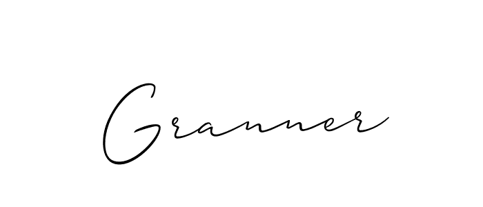 Design your own signature with our free online signature maker. With this signature software, you can create a handwritten (Allison_Script) signature for name Granner. Granner signature style 2 images and pictures png