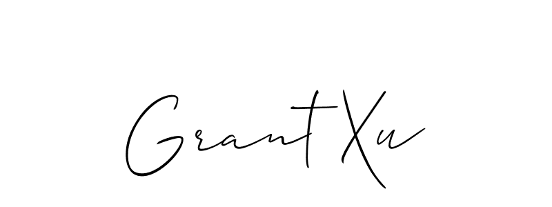 if you are searching for the best signature style for your name Grant Xu. so please give up your signature search. here we have designed multiple signature styles  using Allison_Script. Grant Xu signature style 2 images and pictures png