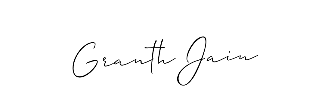Best and Professional Signature Style for Granth Jain. Allison_Script Best Signature Style Collection. Granth Jain signature style 2 images and pictures png