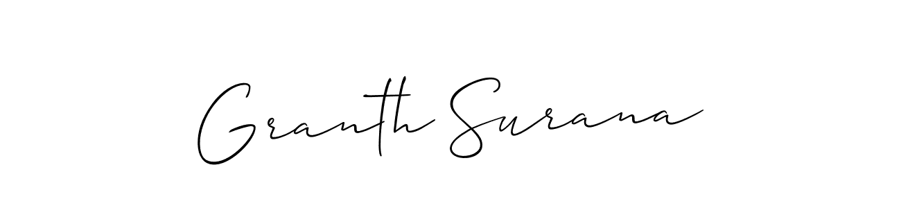 Make a beautiful signature design for name Granth Surana. Use this online signature maker to create a handwritten signature for free. Granth Surana signature style 2 images and pictures png