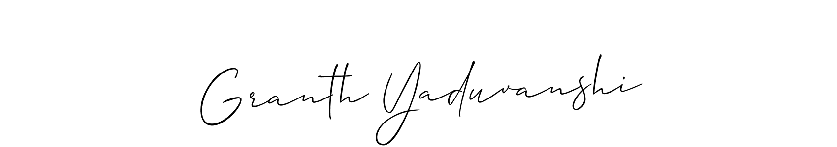 Once you've used our free online signature maker to create your best signature Allison_Script style, it's time to enjoy all of the benefits that Granth Yaduvanshi name signing documents. Granth Yaduvanshi signature style 2 images and pictures png