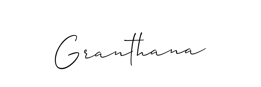 Also we have Granthana name is the best signature style. Create professional handwritten signature collection using Allison_Script autograph style. Granthana signature style 2 images and pictures png
