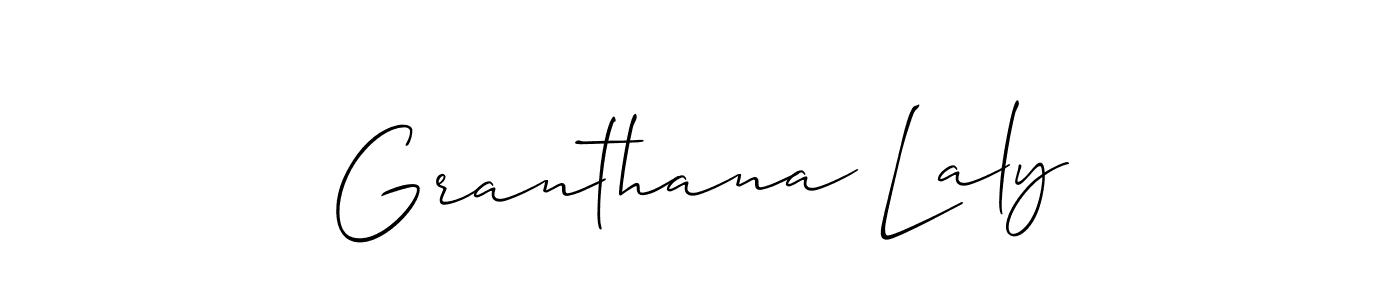 Design your own signature with our free online signature maker. With this signature software, you can create a handwritten (Allison_Script) signature for name Granthana Laly. Granthana Laly signature style 2 images and pictures png