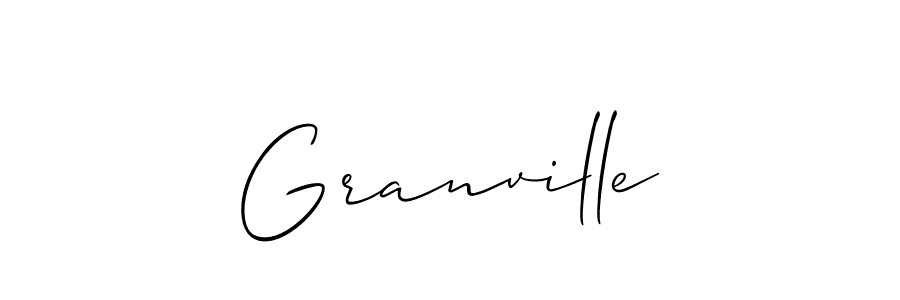 Make a beautiful signature design for name Granville. With this signature (Allison_Script) style, you can create a handwritten signature for free. Granville signature style 2 images and pictures png