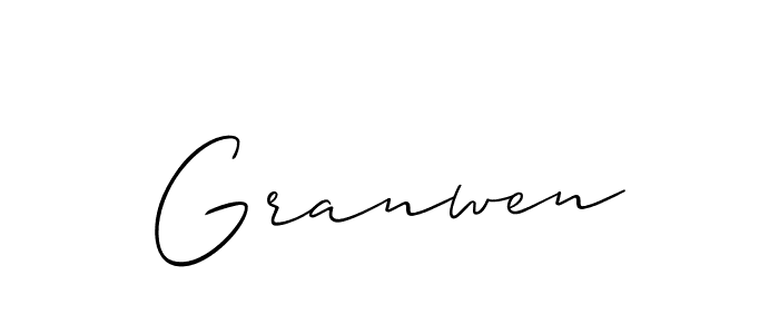 Best and Professional Signature Style for Granwen. Allison_Script Best Signature Style Collection. Granwen signature style 2 images and pictures png
