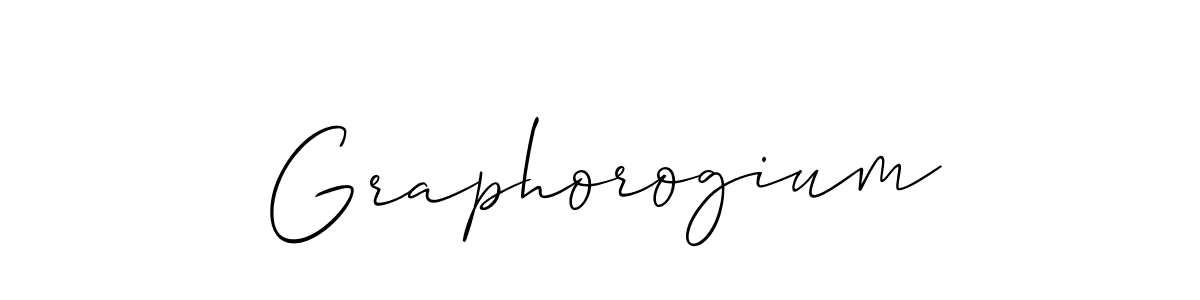 Create a beautiful signature design for name Graphorogium. With this signature (Allison_Script) fonts, you can make a handwritten signature for free. Graphorogium signature style 2 images and pictures png