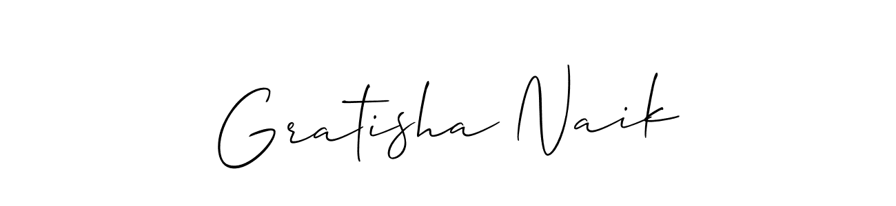 It looks lik you need a new signature style for name Gratisha Naik. Design unique handwritten (Allison_Script) signature with our free signature maker in just a few clicks. Gratisha Naik signature style 2 images and pictures png