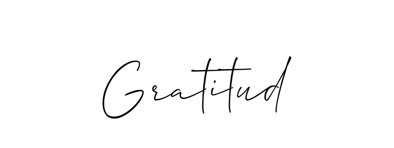 Create a beautiful signature design for name Gratitud. With this signature (Allison_Script) fonts, you can make a handwritten signature for free. Gratitud signature style 2 images and pictures png