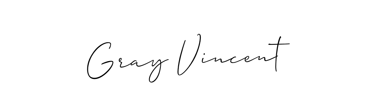 How to make Gray Vincent signature? Allison_Script is a professional autograph style. Create handwritten signature for Gray Vincent name. Gray Vincent signature style 2 images and pictures png