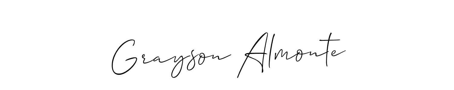 How to Draw Grayson Almonte signature style? Allison_Script is a latest design signature styles for name Grayson Almonte. Grayson Almonte signature style 2 images and pictures png