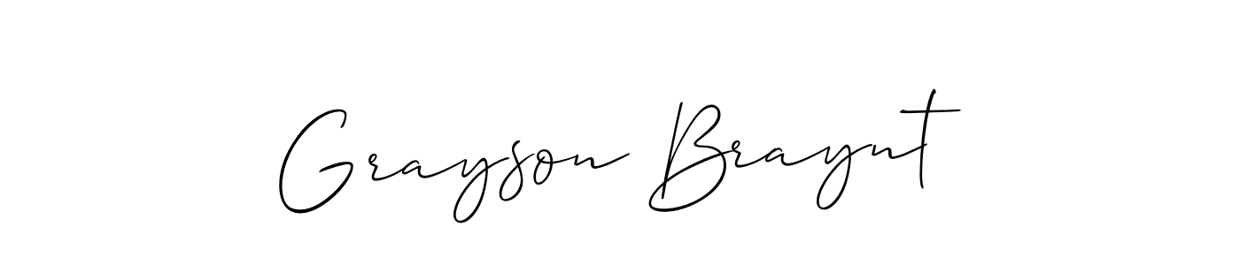 Also we have Grayson Braynt name is the best signature style. Create professional handwritten signature collection using Allison_Script autograph style. Grayson Braynt signature style 2 images and pictures png