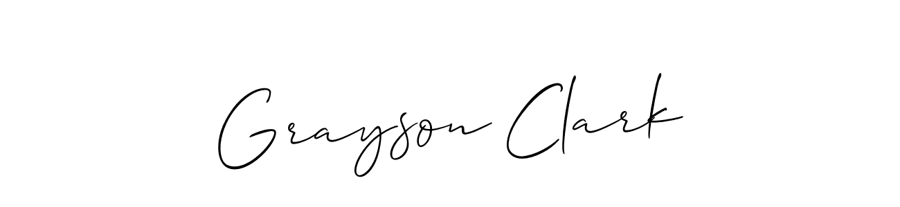 You should practise on your own different ways (Allison_Script) to write your name (Grayson Clark) in signature. don't let someone else do it for you. Grayson Clark signature style 2 images and pictures png