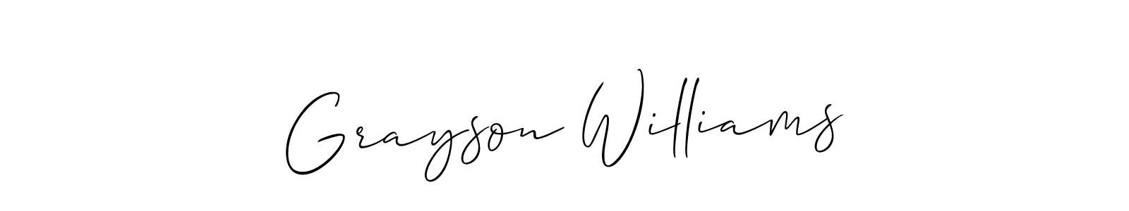 How to Draw Grayson Williams signature style? Allison_Script is a latest design signature styles for name Grayson Williams. Grayson Williams signature style 2 images and pictures png