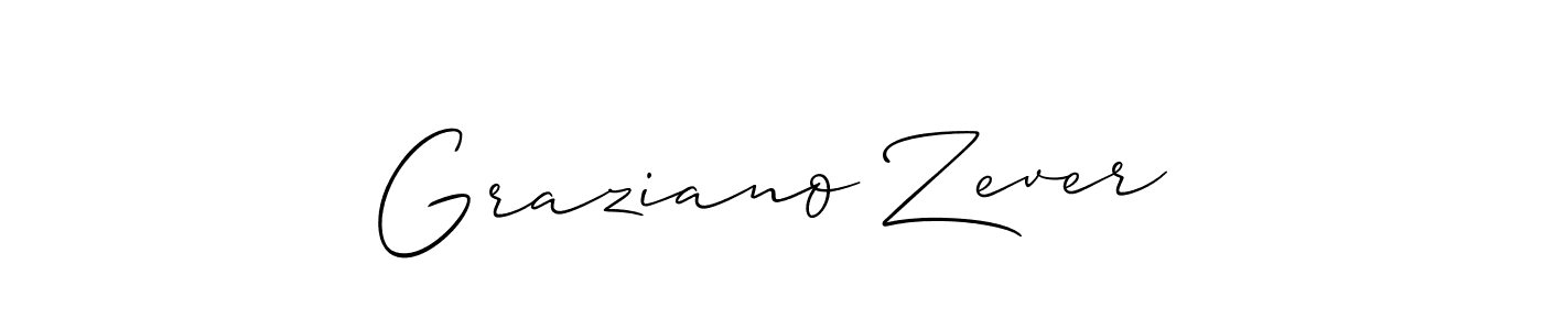 Make a beautiful signature design for name Graziano Zever. With this signature (Allison_Script) style, you can create a handwritten signature for free. Graziano Zever signature style 2 images and pictures png