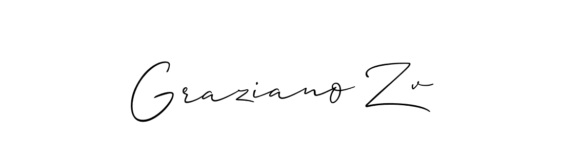 Graziano Zv stylish signature style. Best Handwritten Sign (Allison_Script) for my name. Handwritten Signature Collection Ideas for my name Graziano Zv. Graziano Zv signature style 2 images and pictures png