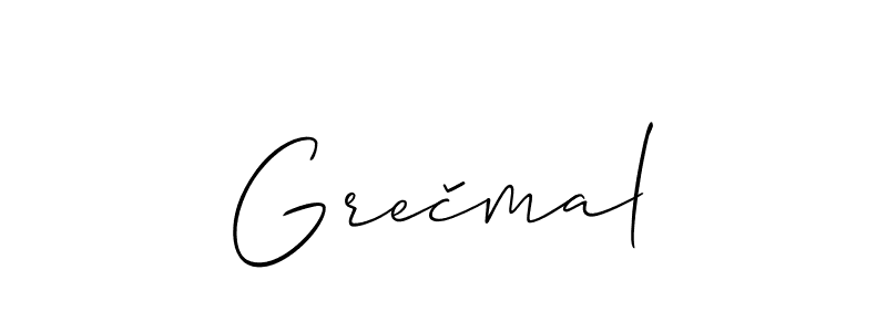 Also we have Grečmal name is the best signature style. Create professional handwritten signature collection using Allison_Script autograph style. Grečmal signature style 2 images and pictures png