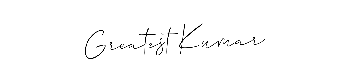 Make a short Greatest Kumar signature style. Manage your documents anywhere anytime using Allison_Script. Create and add eSignatures, submit forms, share and send files easily. Greatest Kumar signature style 2 images and pictures png
