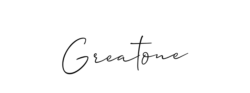 Make a beautiful signature design for name Greatone. Use this online signature maker to create a handwritten signature for free. Greatone signature style 2 images and pictures png