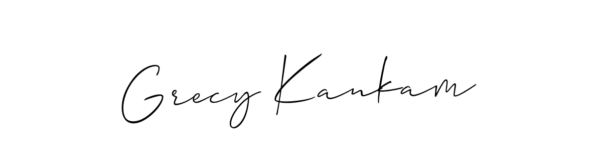 Also we have Grecy Kankam name is the best signature style. Create professional handwritten signature collection using Allison_Script autograph style. Grecy Kankam signature style 2 images and pictures png