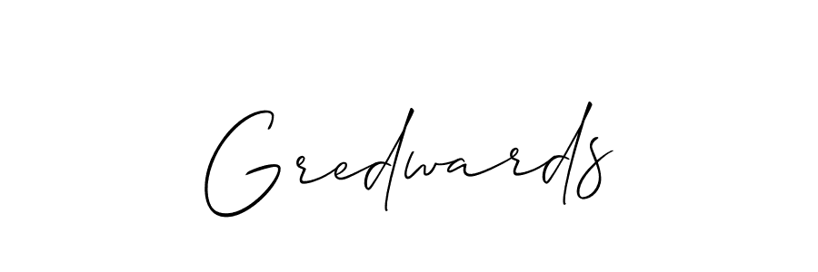 It looks lik you need a new signature style for name Gredwards. Design unique handwritten (Allison_Script) signature with our free signature maker in just a few clicks. Gredwards signature style 2 images and pictures png