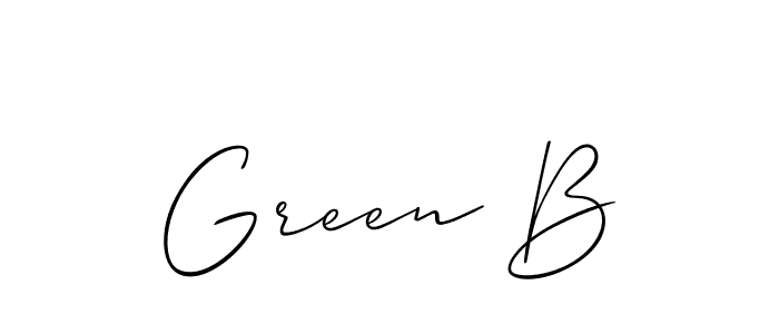 How to Draw Green B signature style? Allison_Script is a latest design signature styles for name Green B. Green B signature style 2 images and pictures png