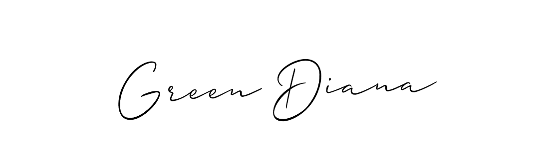 Allison_Script is a professional signature style that is perfect for those who want to add a touch of class to their signature. It is also a great choice for those who want to make their signature more unique. Get Green Diana name to fancy signature for free. Green Diana signature style 2 images and pictures png