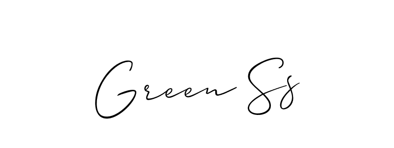 Use a signature maker to create a handwritten signature online. With this signature software, you can design (Allison_Script) your own signature for name Green Ss. Green Ss signature style 2 images and pictures png