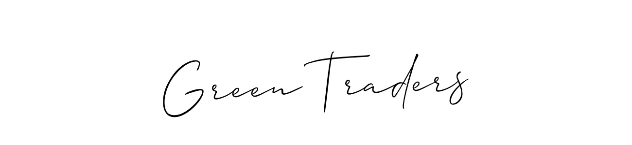 You should practise on your own different ways (Allison_Script) to write your name (Green Traders) in signature. don't let someone else do it for you. Green Traders signature style 2 images and pictures png