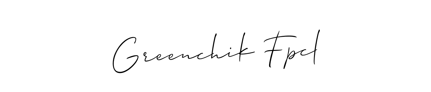 Make a beautiful signature design for name Greenchik Fpcl. With this signature (Allison_Script) style, you can create a handwritten signature for free. Greenchik Fpcl signature style 2 images and pictures png