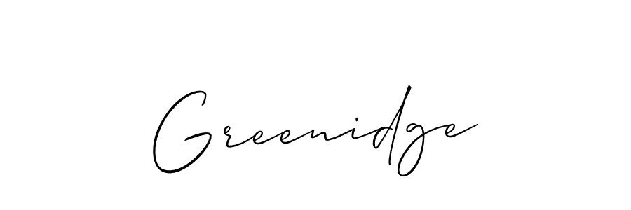 Also we have Greenidge name is the best signature style. Create professional handwritten signature collection using Allison_Script autograph style. Greenidge signature style 2 images and pictures png