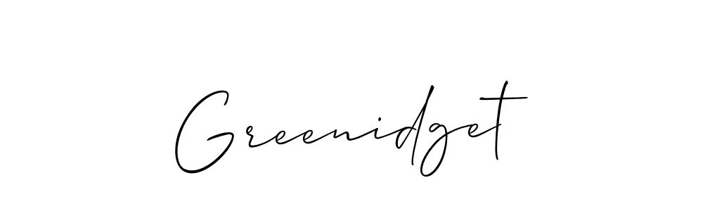 Also we have Greenidget name is the best signature style. Create professional handwritten signature collection using Allison_Script autograph style. Greenidget signature style 2 images and pictures png
