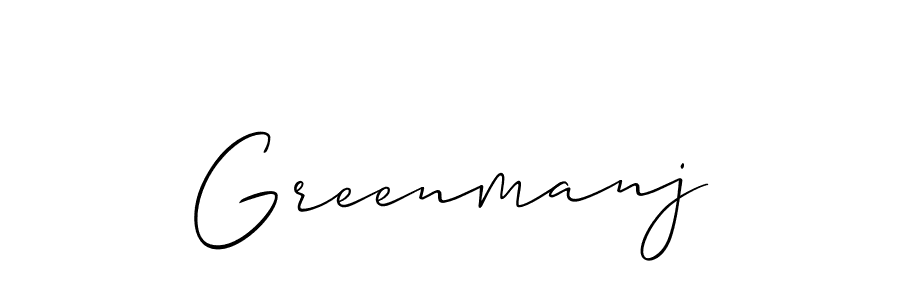 Greenmanj stylish signature style. Best Handwritten Sign (Allison_Script) for my name. Handwritten Signature Collection Ideas for my name Greenmanj. Greenmanj signature style 2 images and pictures png