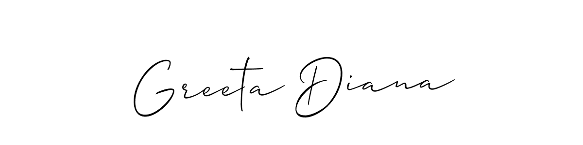 Similarly Allison_Script is the best handwritten signature design. Signature creator online .You can use it as an online autograph creator for name Greeta Diana. Greeta Diana signature style 2 images and pictures png