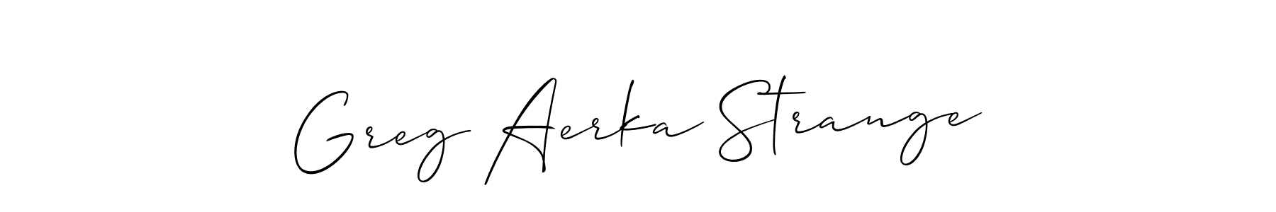 Also You can easily find your signature by using the search form. We will create Greg Aerka Strange name handwritten signature images for you free of cost using Allison_Script sign style. Greg Aerka Strange signature style 2 images and pictures png