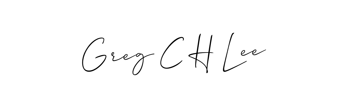 How to Draw Greg C H Lee signature style? Allison_Script is a latest design signature styles for name Greg C H Lee. Greg C H Lee signature style 2 images and pictures png