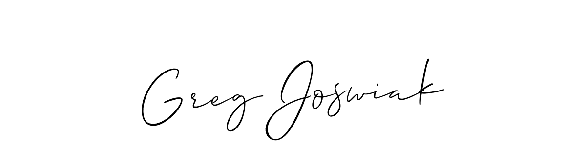 Best and Professional Signature Style for Greg Joswiak. Allison_Script Best Signature Style Collection. Greg Joswiak signature style 2 images and pictures png