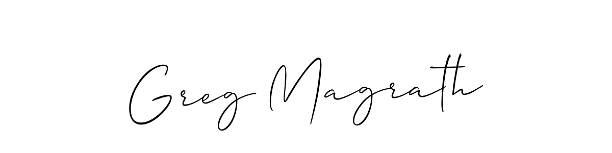 Make a short Greg Magrath signature style. Manage your documents anywhere anytime using Allison_Script. Create and add eSignatures, submit forms, share and send files easily. Greg Magrath signature style 2 images and pictures png